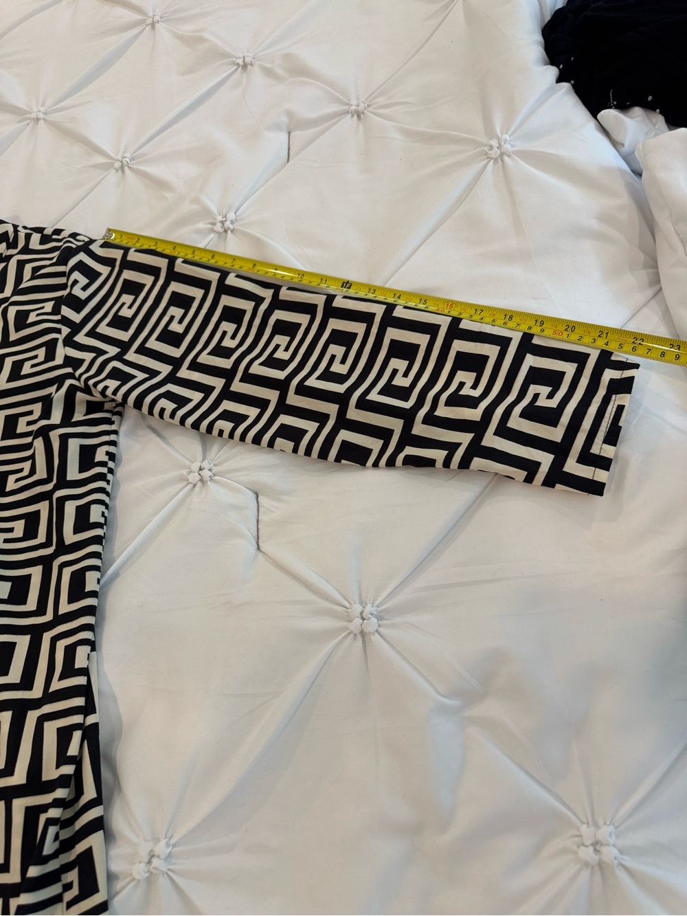 Made in Italy (PY) ❤️ Geometric Greek Key Tunic Shirt Dress M/L. - Picture 14 of 15